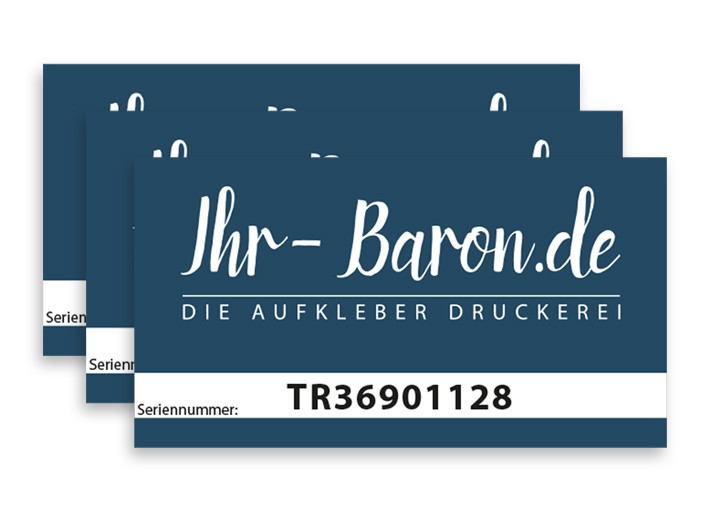Seriennummeraufkleber bei Ihr-Baron.de kaufen